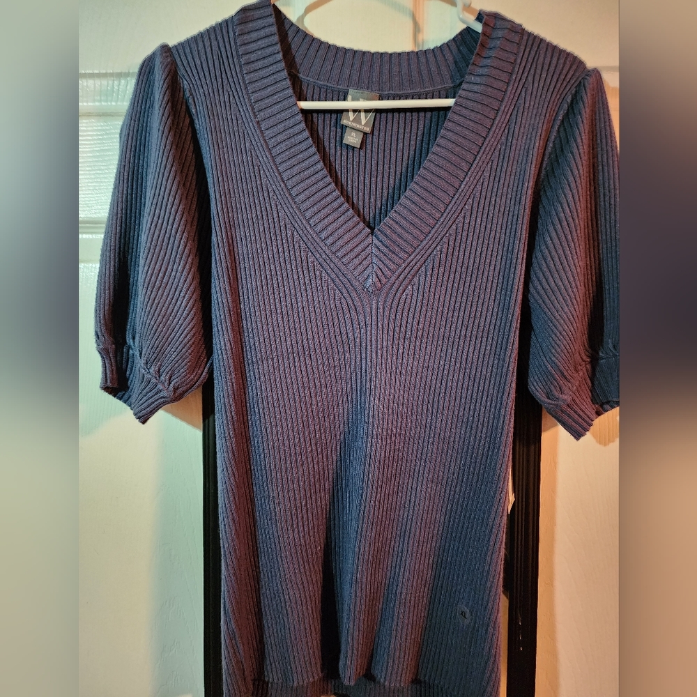 Dark blue Worthington short sleeve sweater